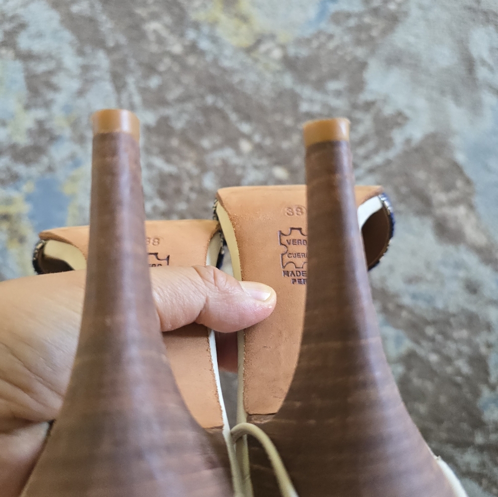 Ulla Johnson Colorblock Pattern Sandals Heels - image 5